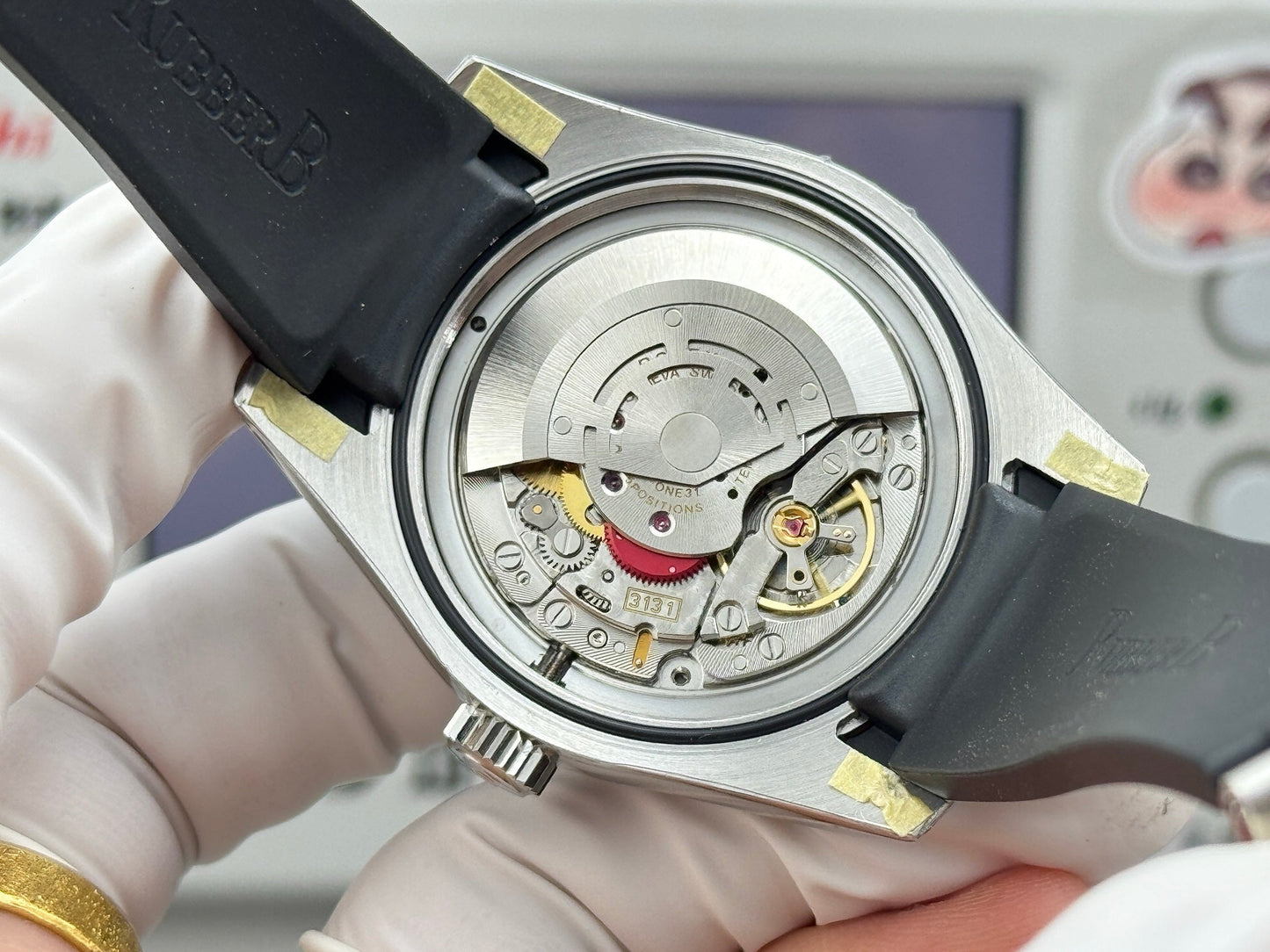 Black- Yellow Orange - Black Rubber - Automatic-3131 - 40mm