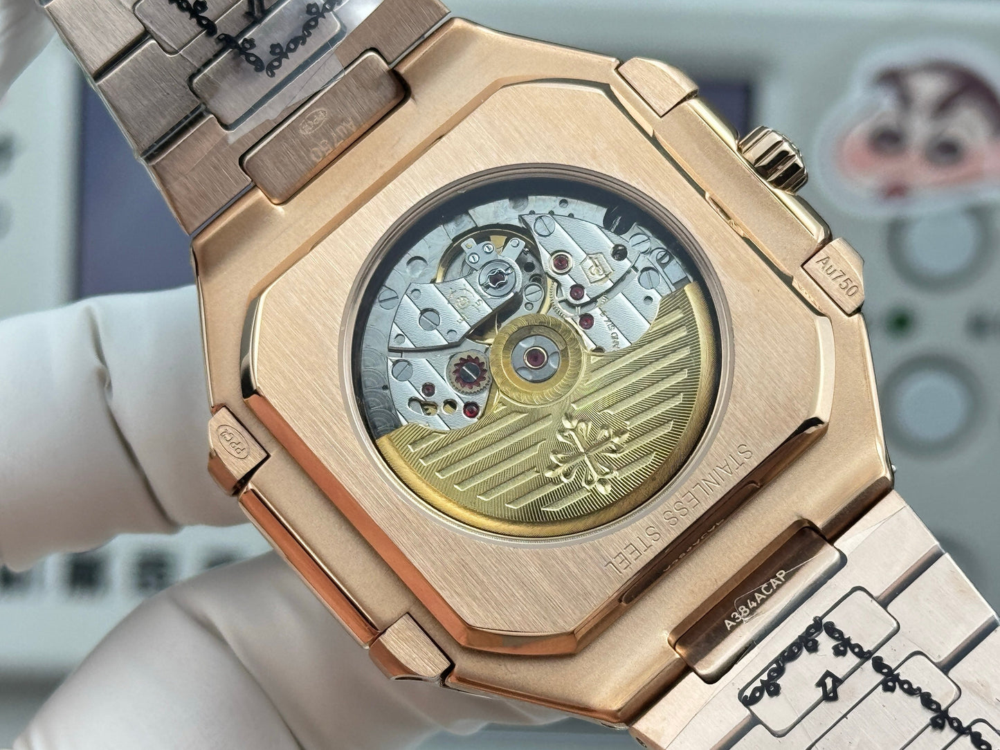 Brown Rosegold Square - Ultra-thin - Rosegold Silver 904L Steel - Automatic 330SC- 45mm