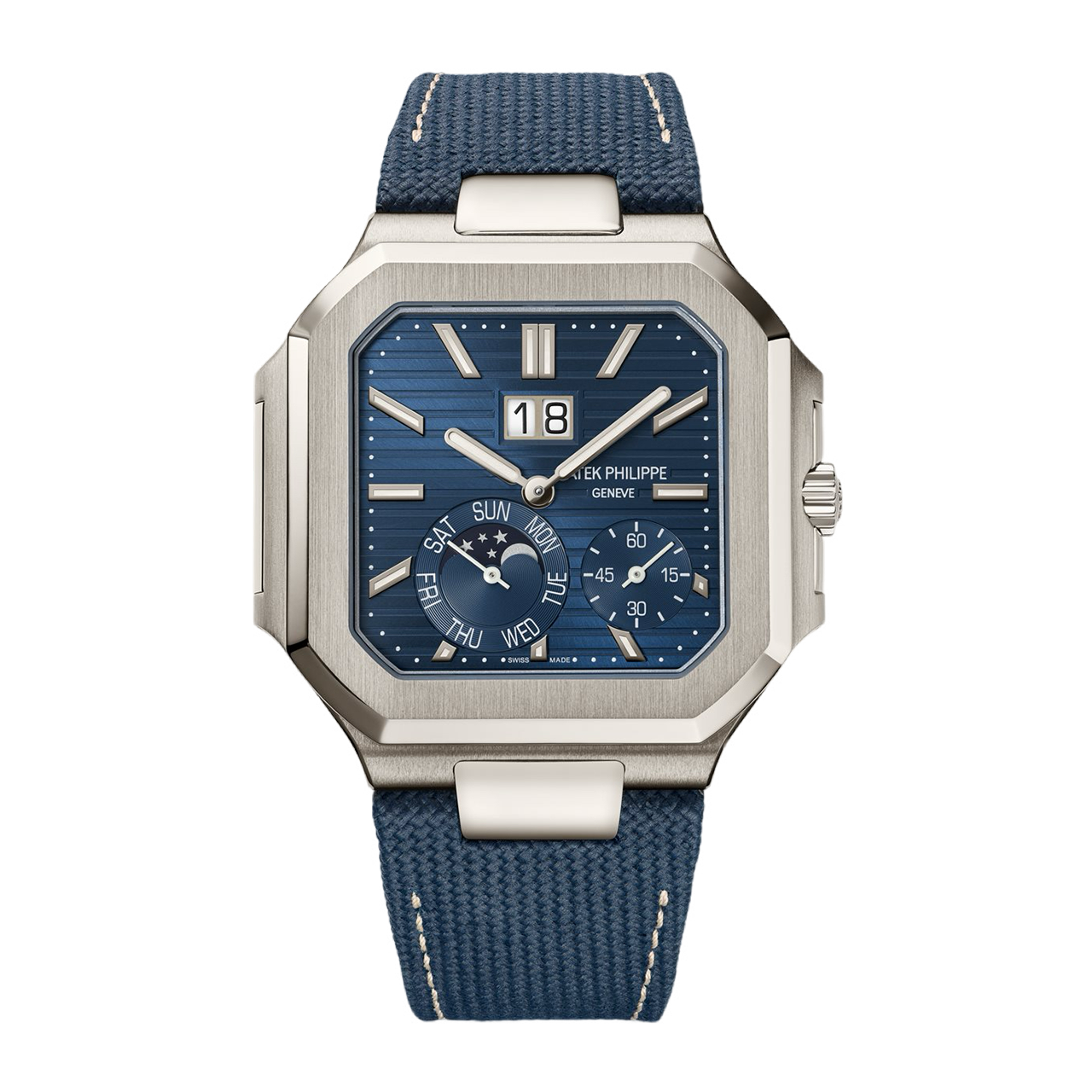 Blue Silver -5822P- Blue Rubber & Free Strap - Automatic 240- 45mm