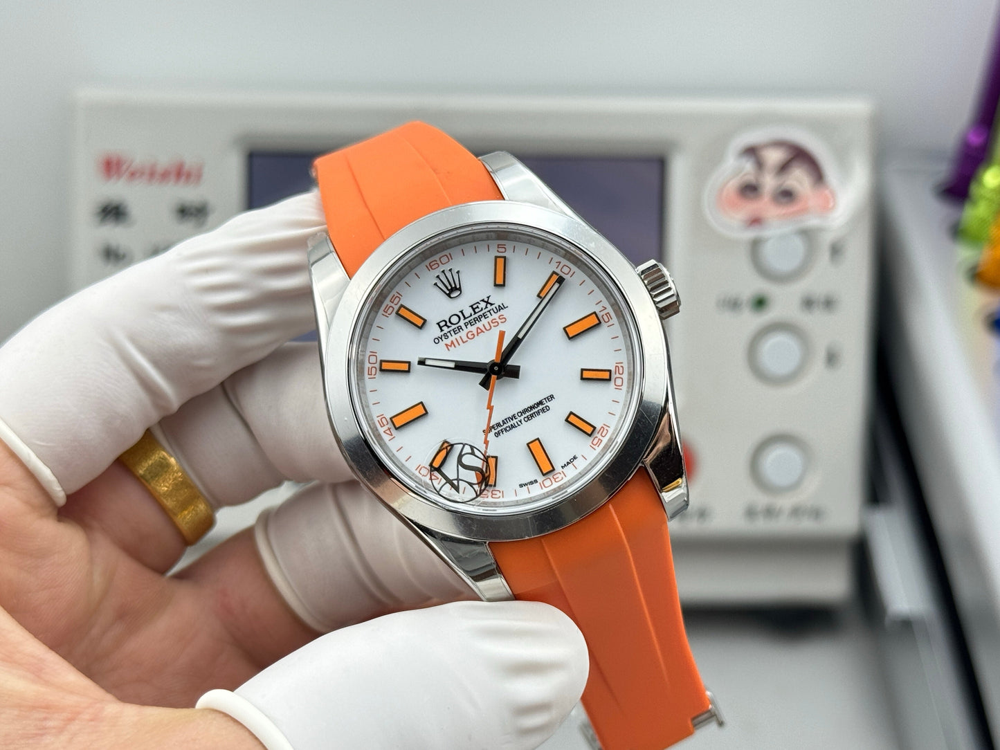 White - Silver Orange - Orange Rubber - Automatic-3131 - 40mm