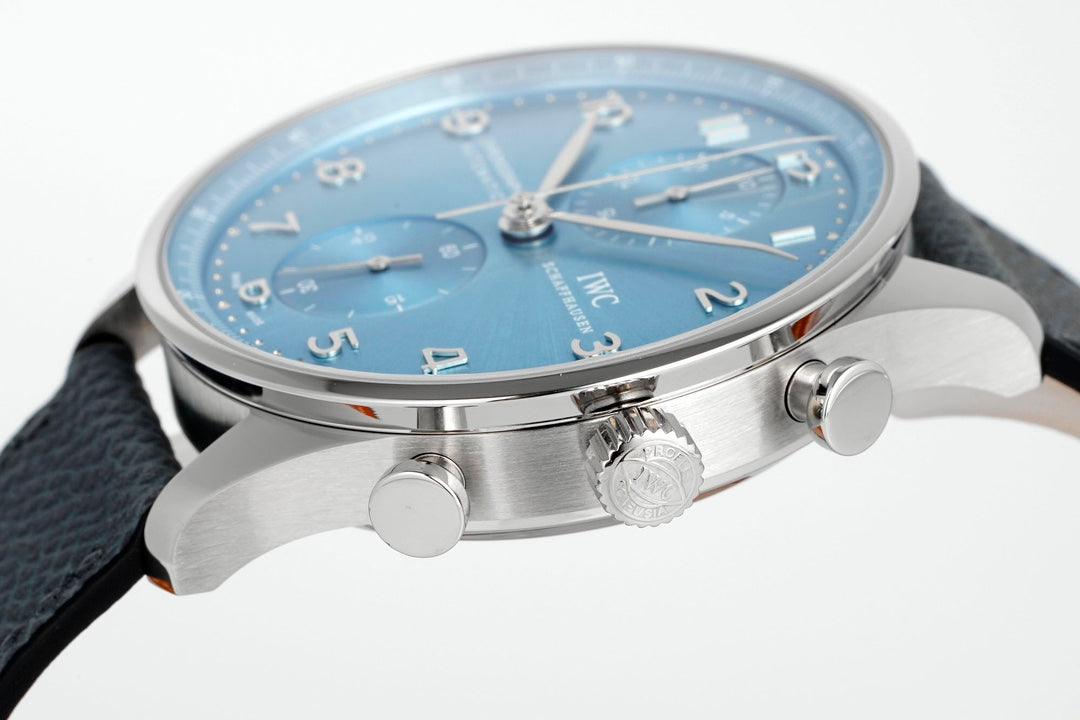 Chronograph -Blue - White Silver- Black rubber - Automatic 69355 - 41mm