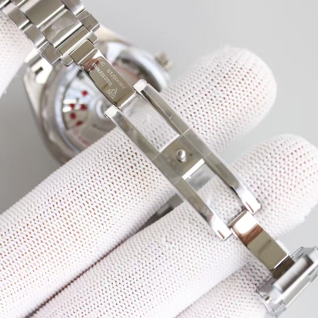 LADY -Purple- Rhinestone Bezel -White 904L Steel- Automatic- 34mm