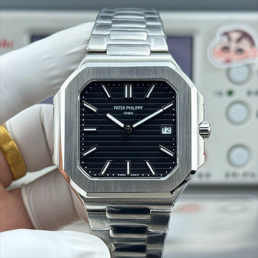 Black Square - Ultra-thin - Silver 904L Steel - Automatic 330SC- 45mm