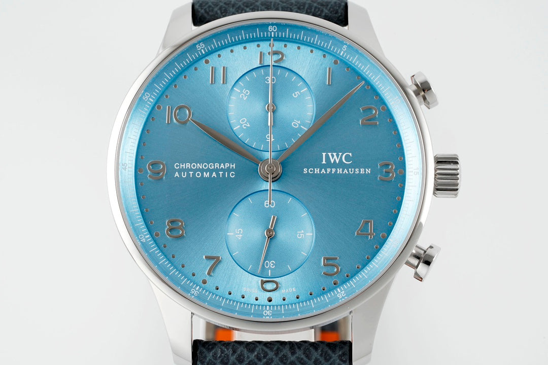Chronograph -Blue - White Silver- Black rubber - Automatic 69355 - 41mm