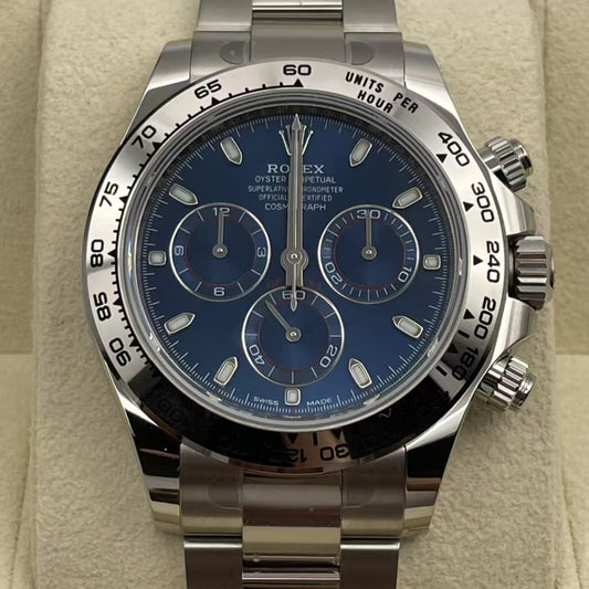 Chronograph -C-Factory -Blue - Silver 904L Steel- Automatic 4130 - 40mm
