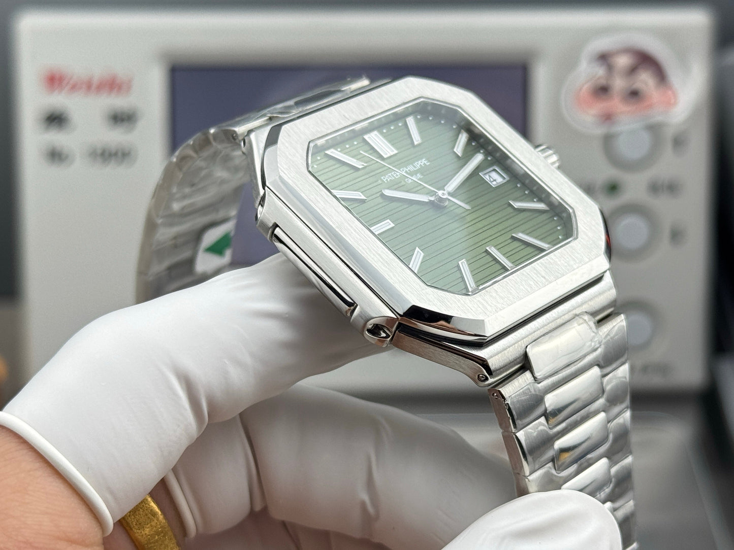 Green Square - Ultra-thin - Silver 904L Steel - Automatic 330SC- 45mm