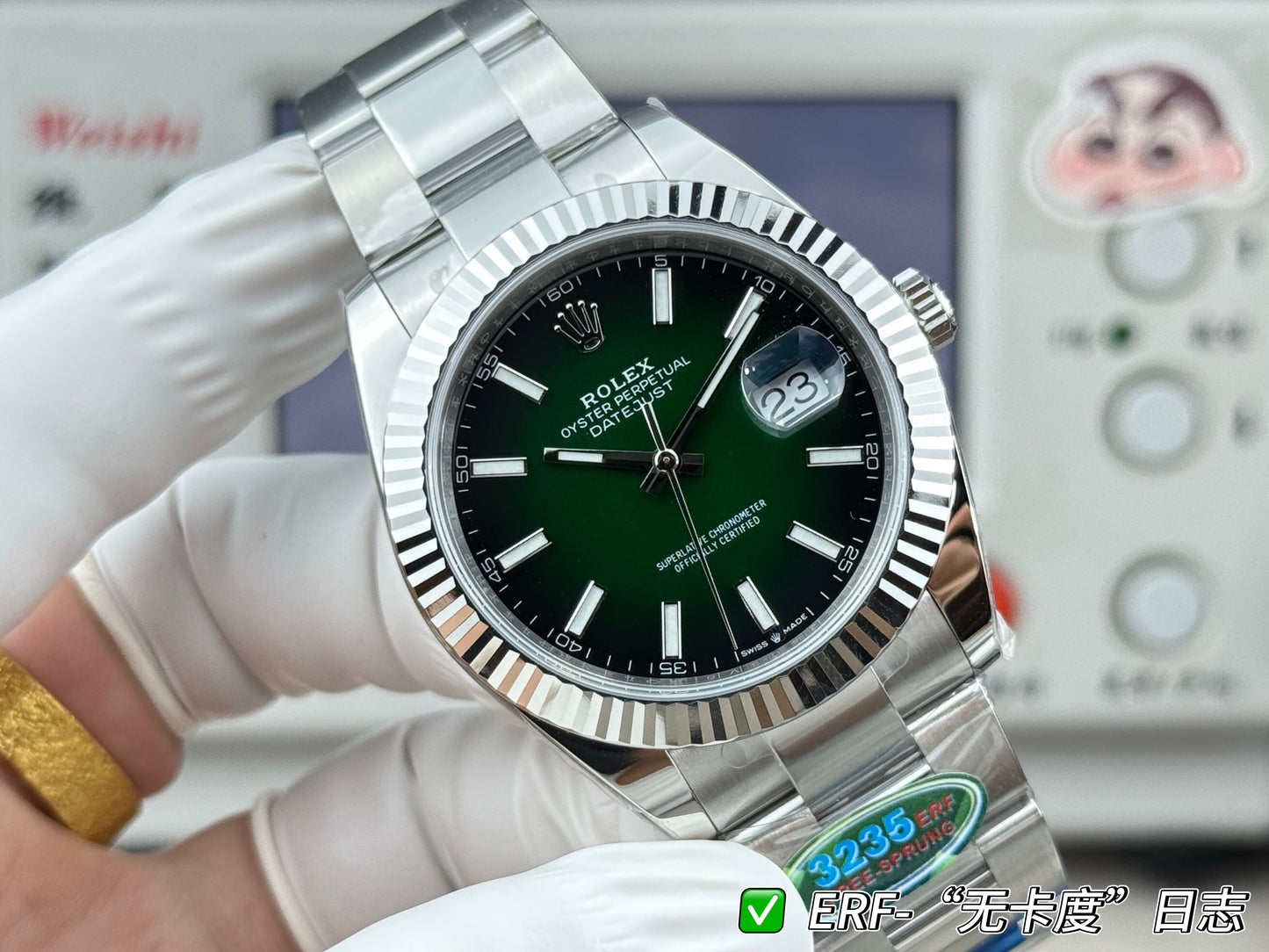 Gradient green - Silver 904L Steel- Automatic - 41mm