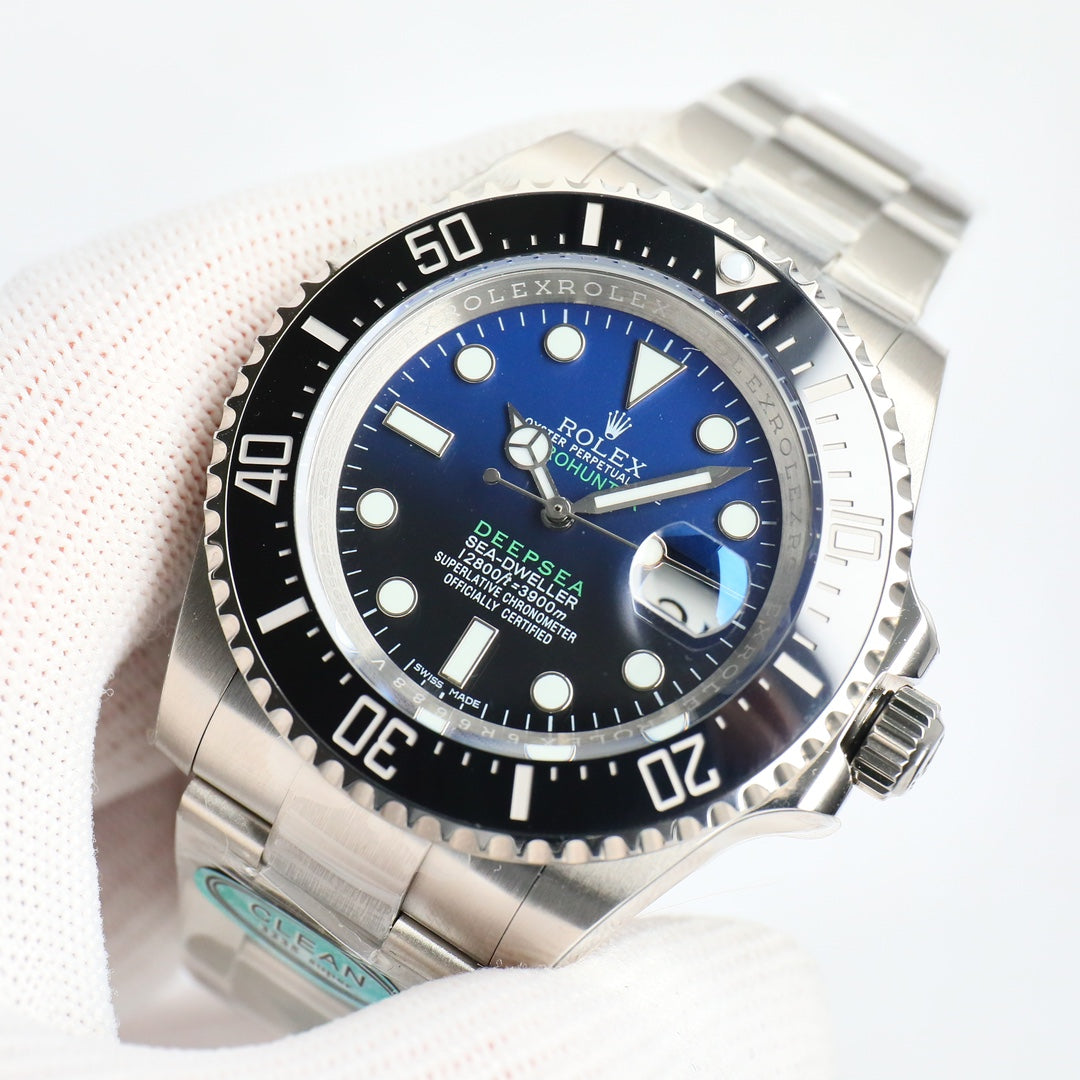 L Size - P-Hunter -Blue Black -White 904L Steel -Automatic- 44mm
