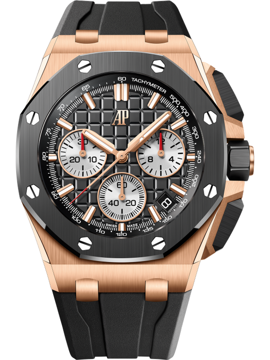 Chronograph - 26420RO -Black Ceramic Bezel - Black Rubber - Quartz - 42mm