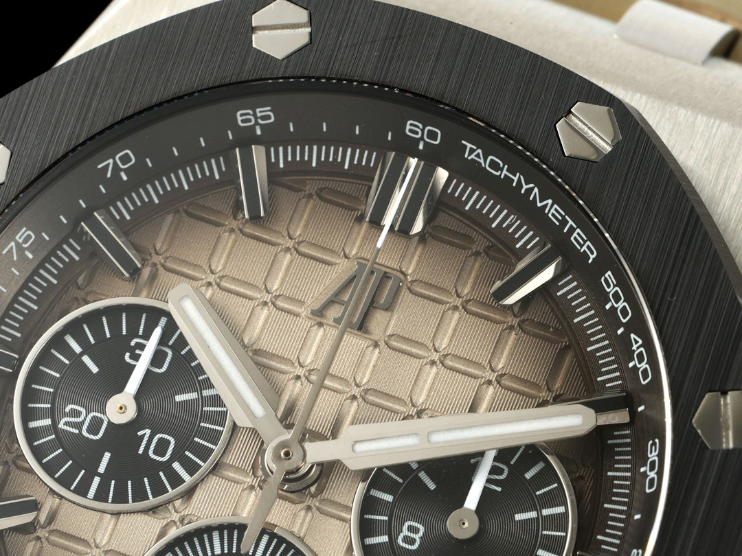 Limited Time Offer!🔥Brown Rubber - Chronograph - 904L Steel - Quartz - 43mm