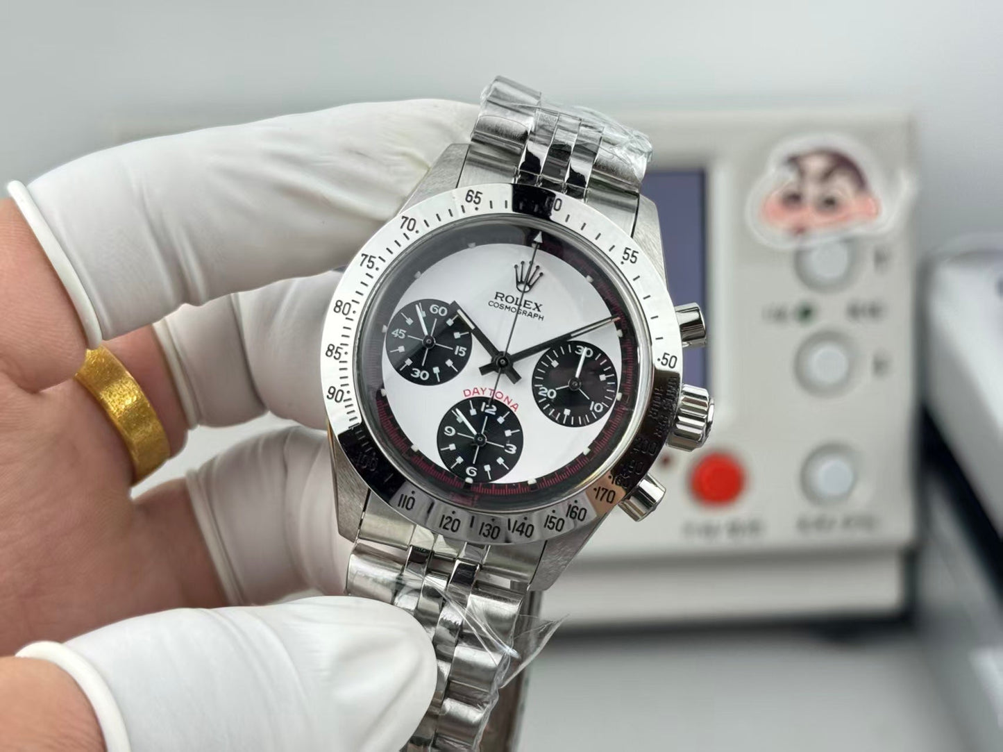 Chronograph -Retro Version -Ultra-light -Black White- 904L Steel- Automatic - 40mm