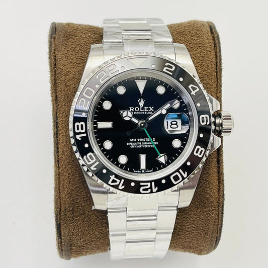 C Factory - Black Bezel - Silver- White 904L Steel - Automatic - 40mm