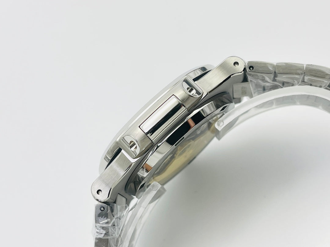 Blue - Rhinestones -Ultra-thin - Silver 904L Steel - Automatic 324SC- 40mm