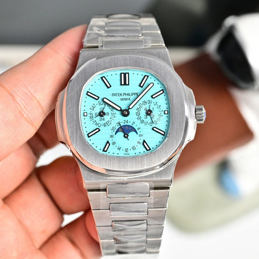 Baby blue - Silver 904L Steel - Automatic 240- 40mm