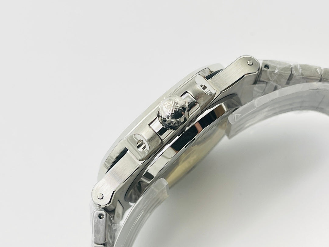Blue - Rhinestones -Ultra-thin - Silver 904L Steel - Automatic 324SC- 40mm