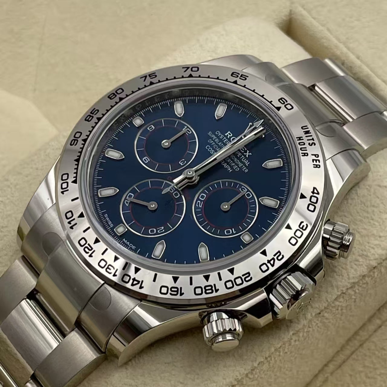 Chronograph -C-Factory -Blue - Silver 904L Steel- Automatic 4130 - 40mm