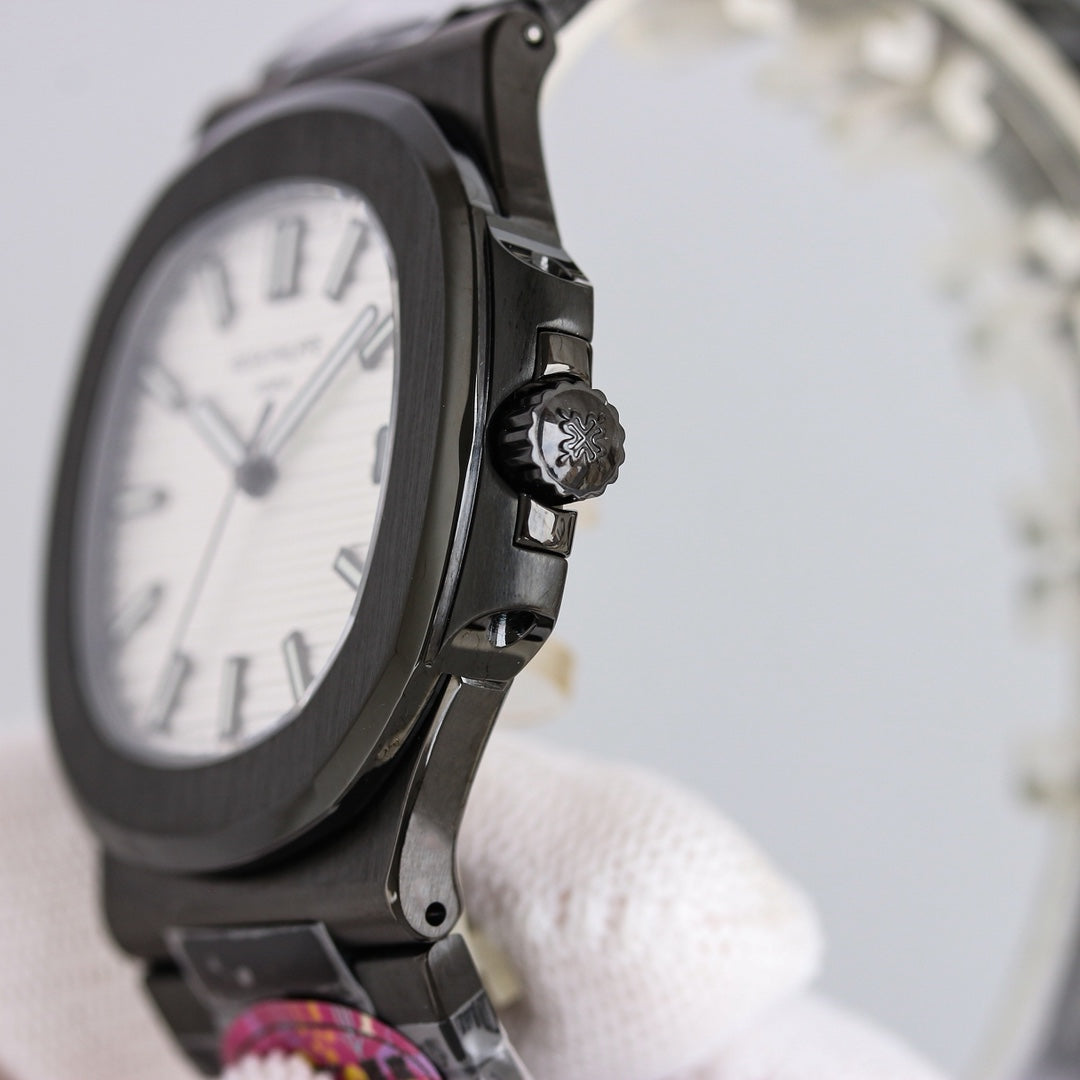 White - Ultra-thin - Black 904L Steel - Automatic - 40mm