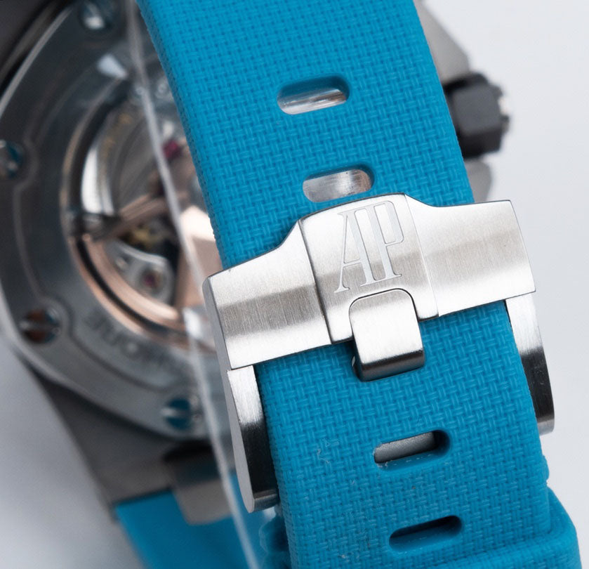 TOP! Blue Silver - Blue Rubber - Automatic - 44mm