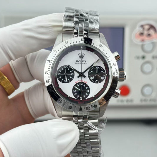 Chronograph -Retro Version -Ultra-light -Black White- 904L Steel- Automatic - 40mm