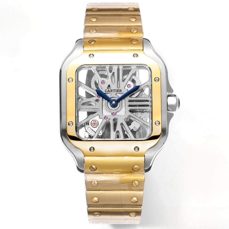 Two hands -Silver -Ultra-thin Hollow -Yellow 904L Steel - Automatic - 40mm