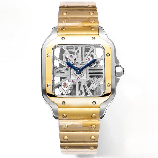 Two hands -Silver -Ultra-thin Hollow -Yellow 904L Steel - Automatic - 40mm