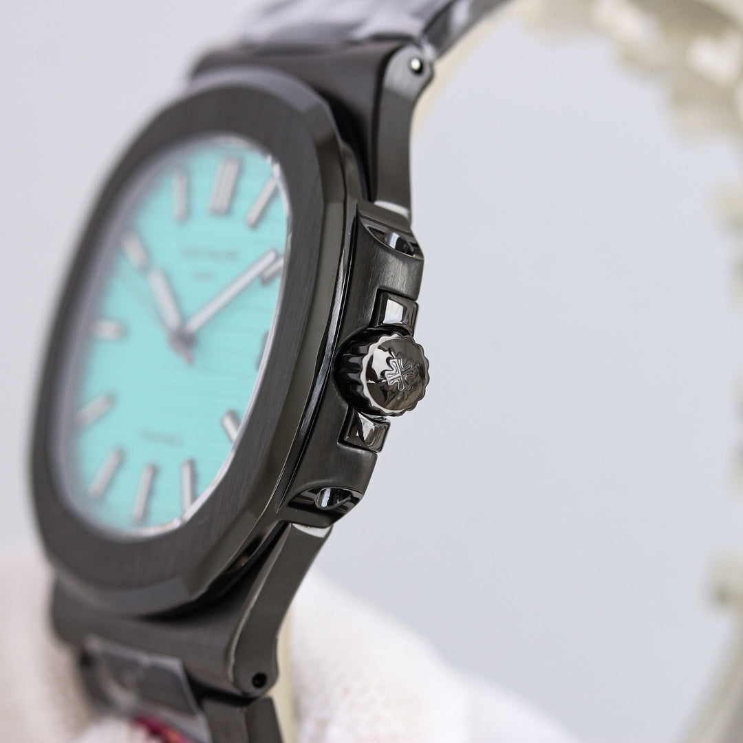 Baby Blue - Ultra-thin - Black 904L Steel - Automatic - 40mm