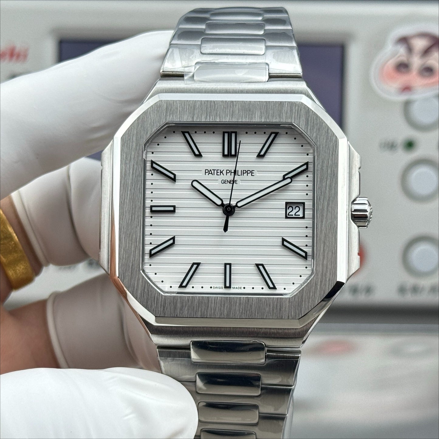 White Square - Ultra-thin - Silver 904L Steel - Automatic 330SC- 45mm