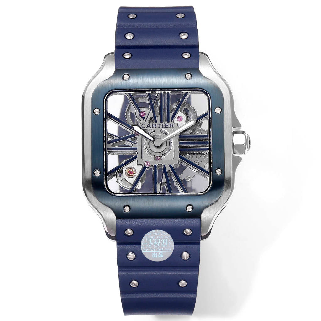Two hands -Ultra-thin Hollow - Blue 904L Steel - Automatic - 40mm