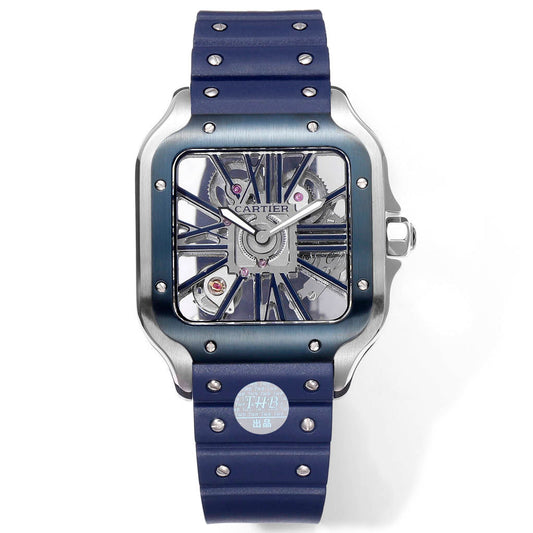 Two hands -Ultra-thin Hollow - Blue 904L Steel - Automatic - 40mm