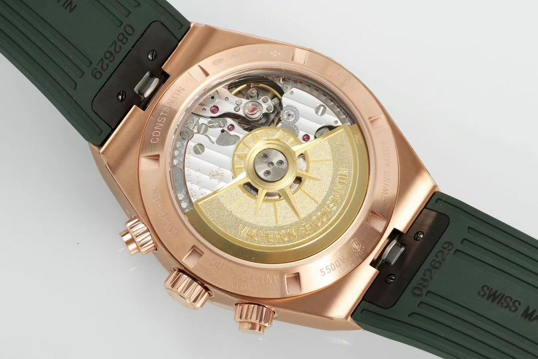 Chronograph -Dark Green - Green Rubber - Automatic - 42mm