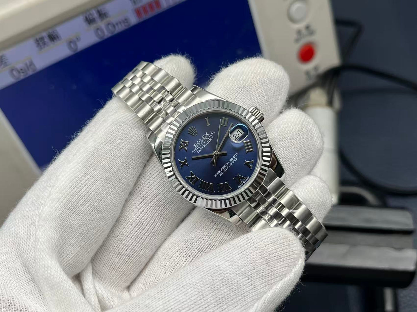 LADY -Blue - Silver 904L Steel - cal.2671 -Automatic - 31mm