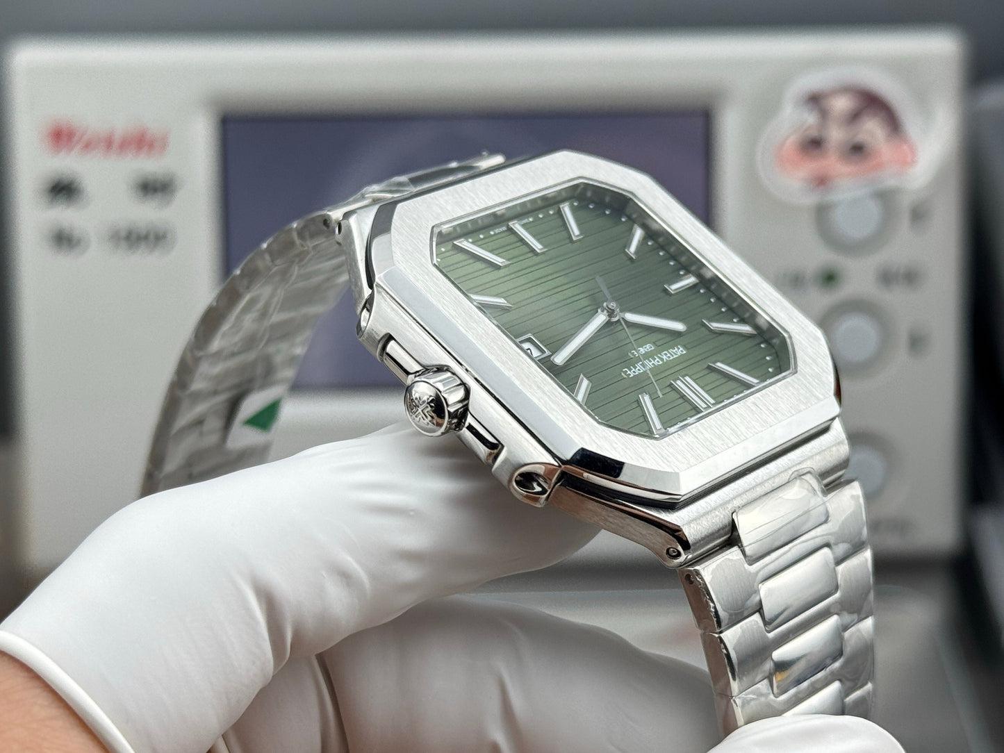 Green Square - Ultra-thin - Silver 904L Steel - Automatic 330SC- 45mm