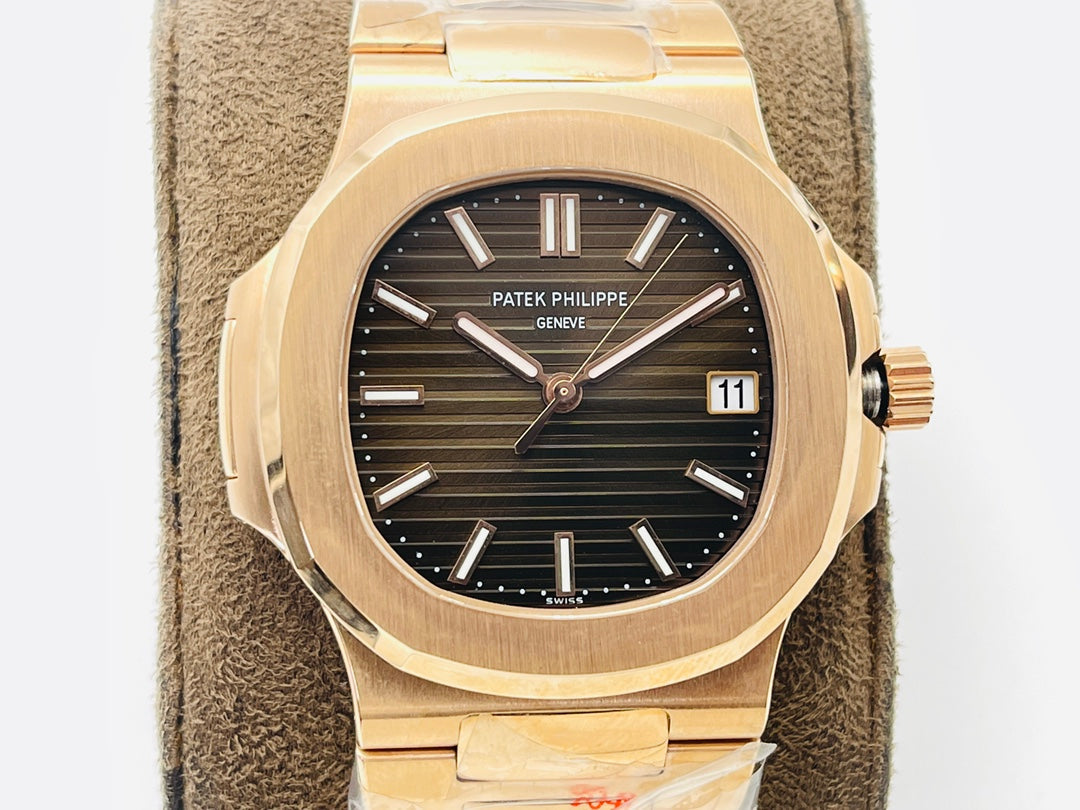 Brwon -Ultra-thin - Yellow gold- 904L Steel - Automatic 324SC- 40mm