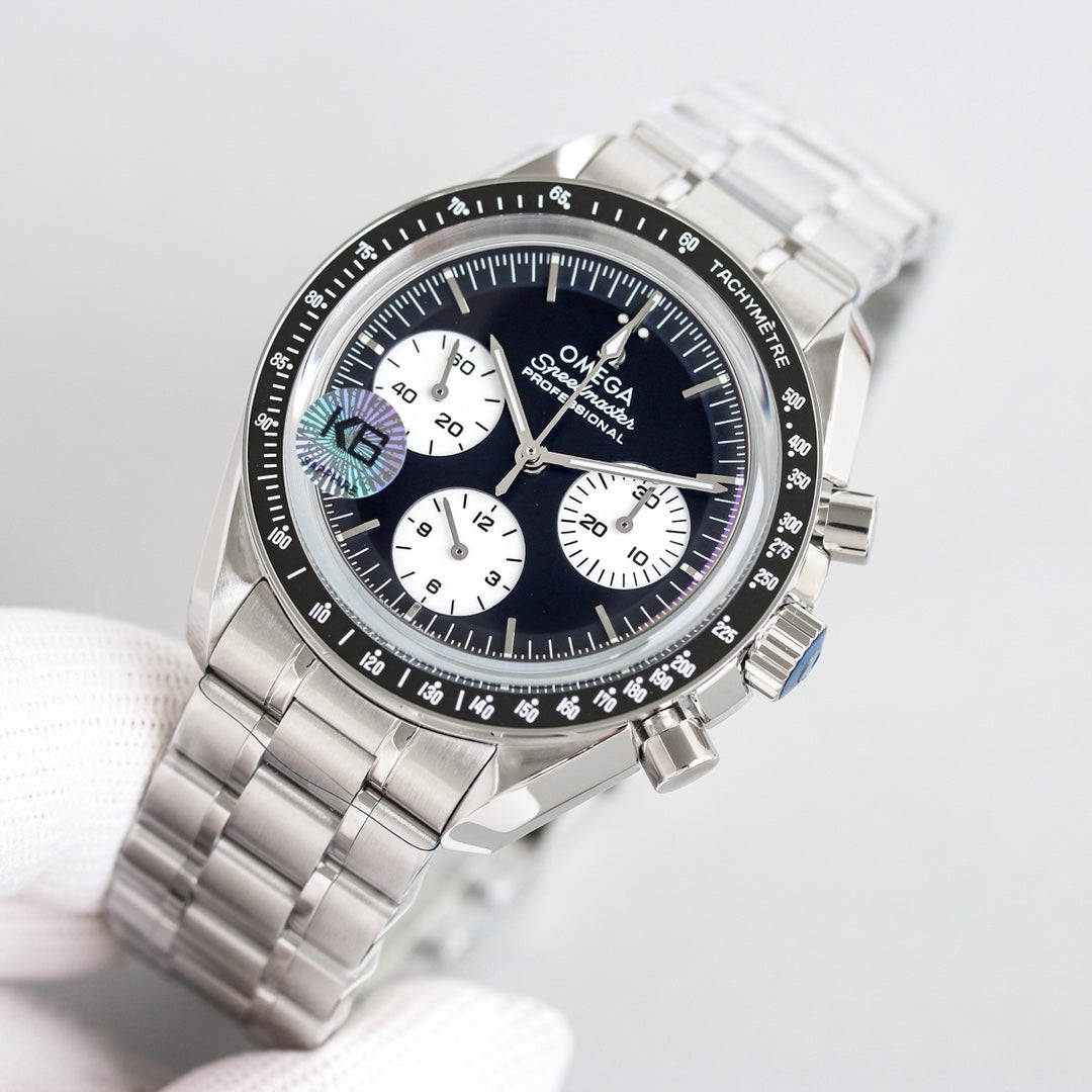 Black White - Thickened Sapphire Glass -904L Steel- 3861 Manual Winding - 44mm