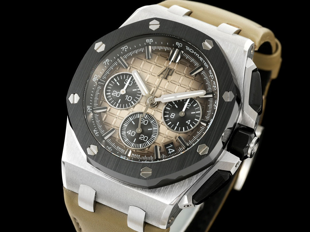 Limited Time Offer!🔥Brown Rubber - Chronograph - 904L Steel - Quartz - 43mm
