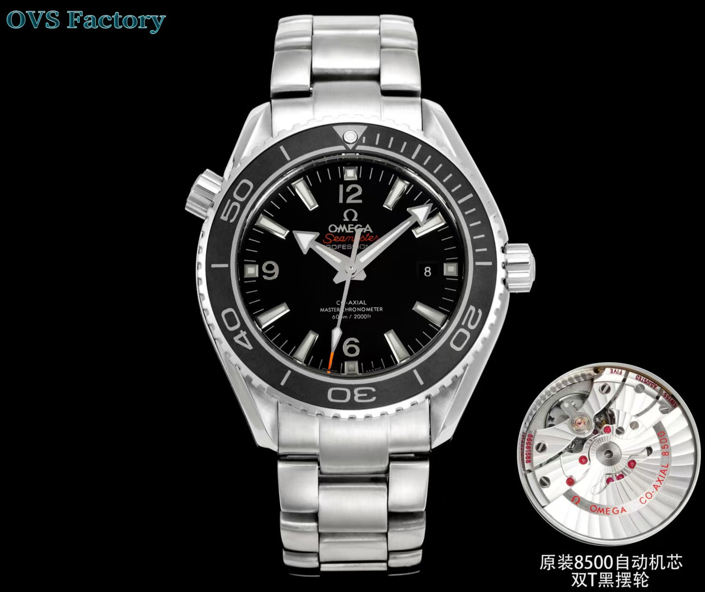 Black Silver - Black -White 904L Steel - Automatic - 45.5mm
