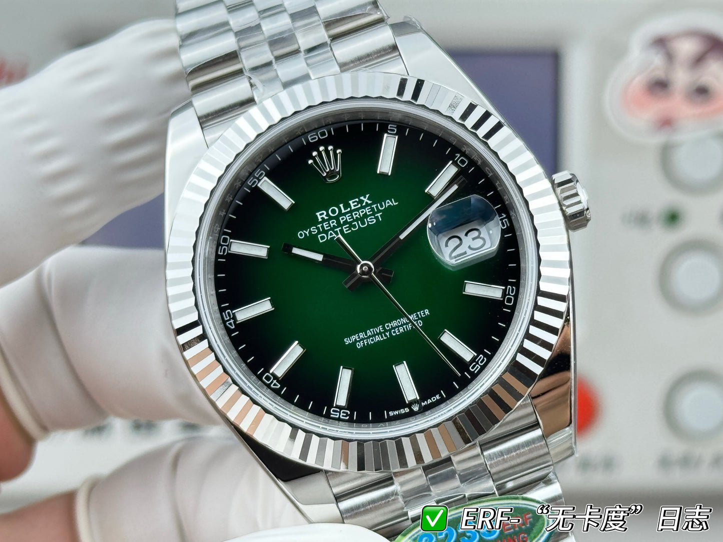 Gradient green - Silver 904L Steel- Automatic - 41mm