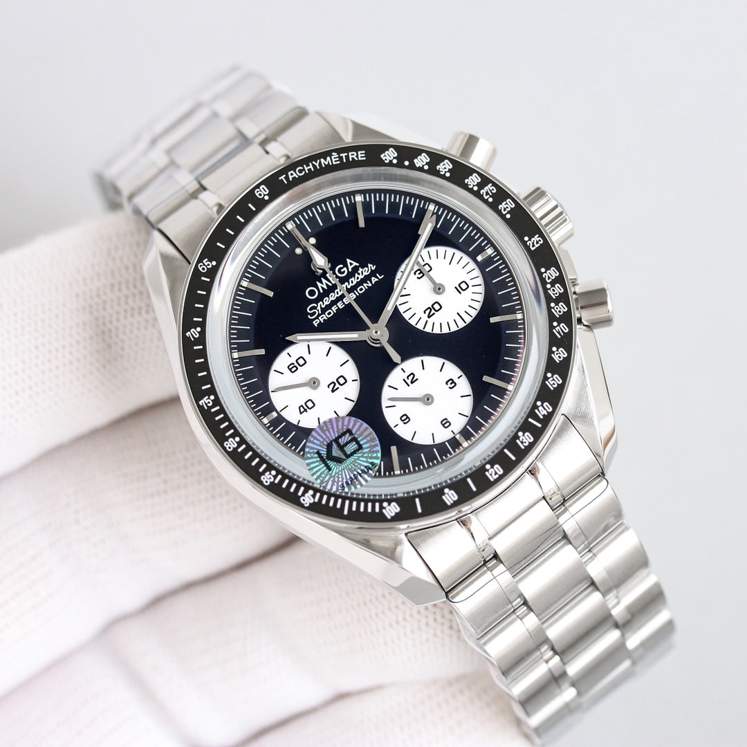 Black White - Thickened Sapphire Glass -904L Steel- 3861 Manual Winding - 44mm
