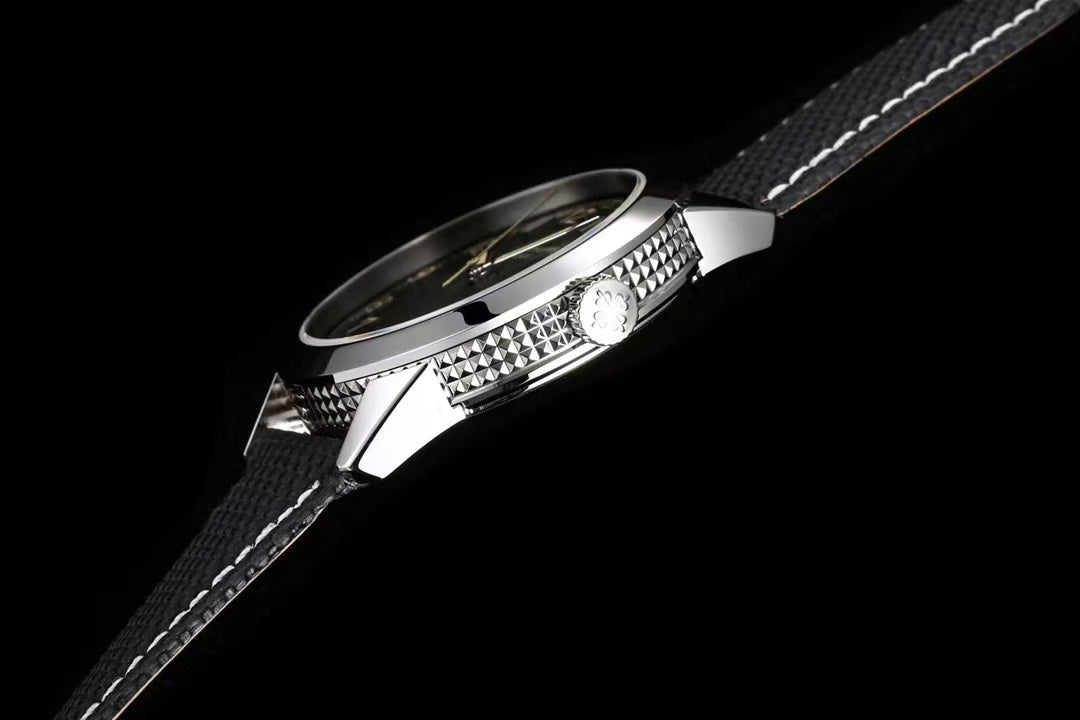 Grey -Frosted Face - Black rubber - Automatic - 40mm