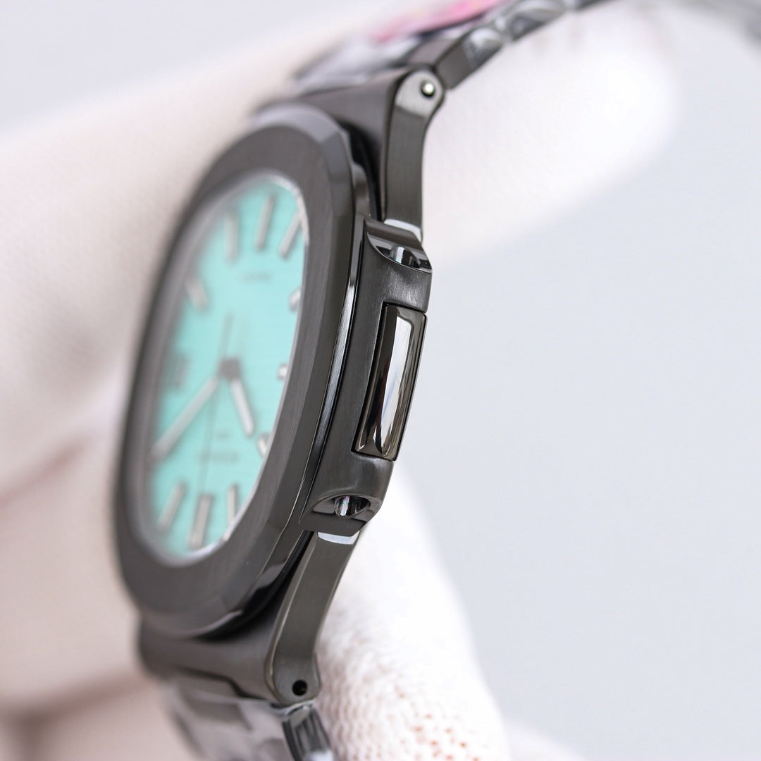 Baby Blue - Ultra-thin - Black 904L Steel - Automatic - 40mm