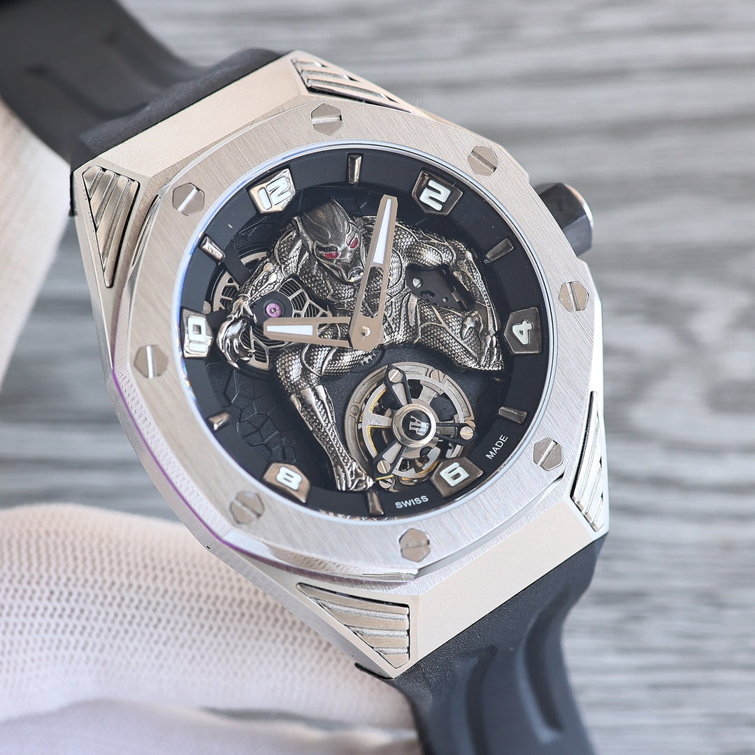 Tourbillon Black - Black Rubber - Automatic - 44mm