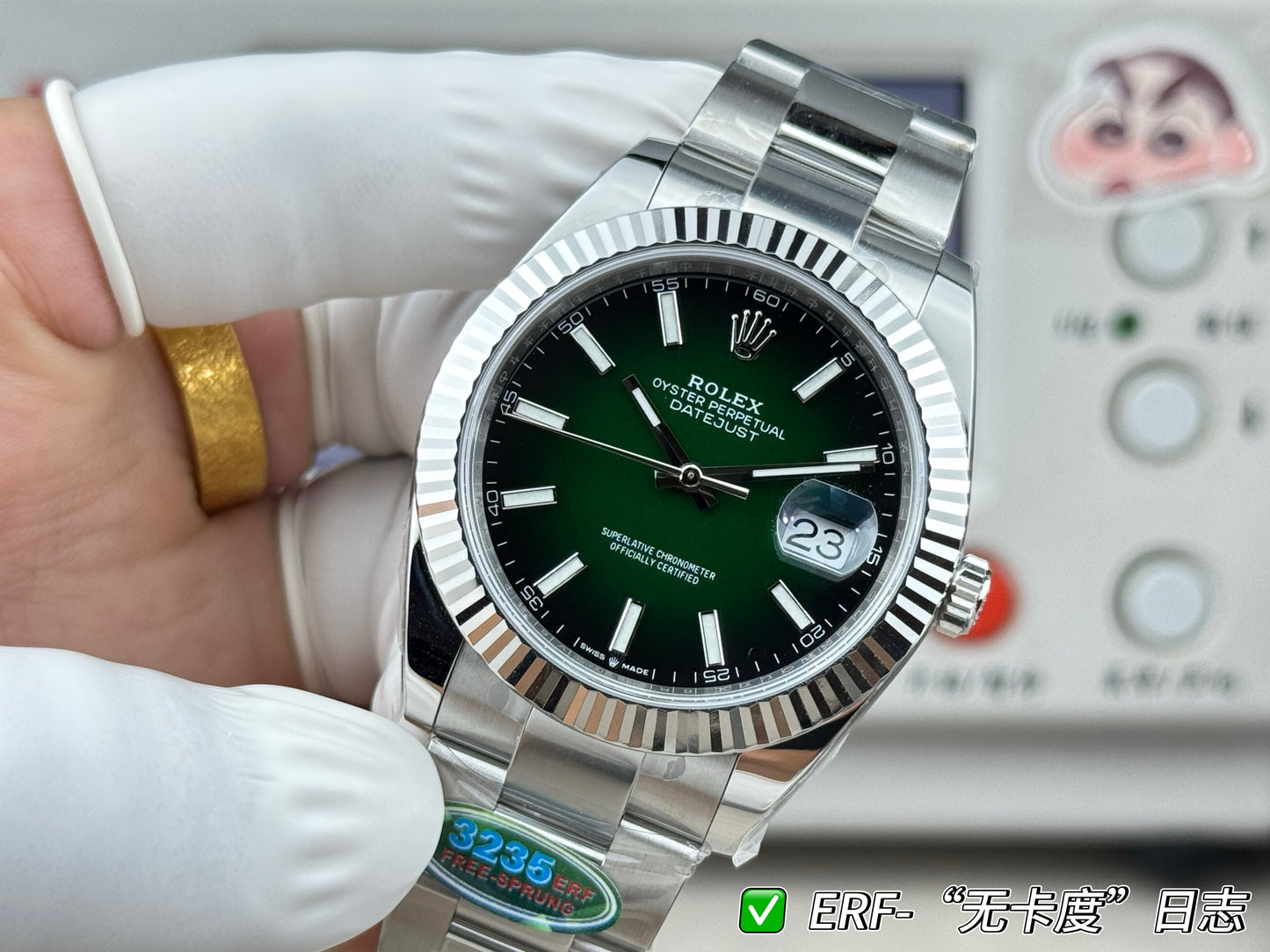 Gradient green - Silver 904L Steel- Automatic - 41mm