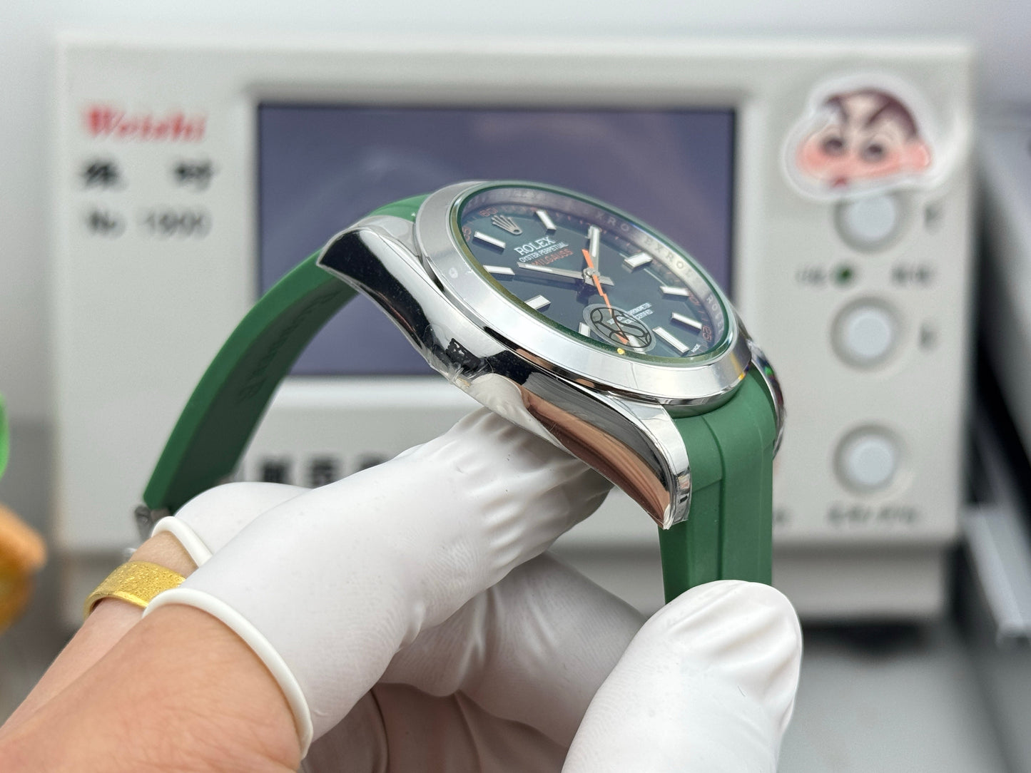 Green - Silver Orange - Green Rubber - Automatic-3131 - 40mm