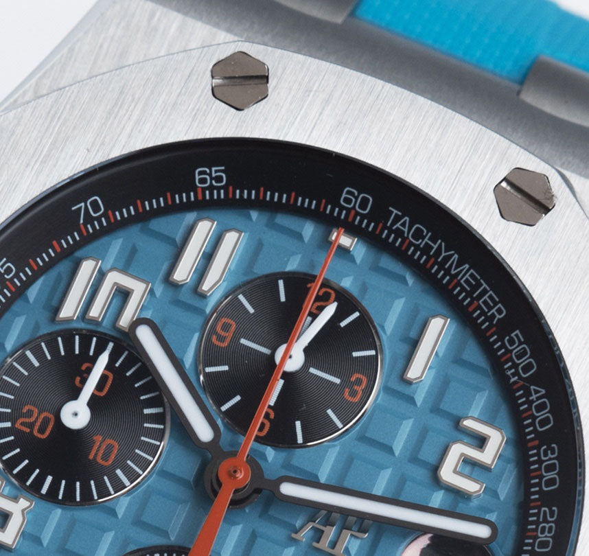 TOP! Blue Silver - Blue Rubber - Automatic - 44mm