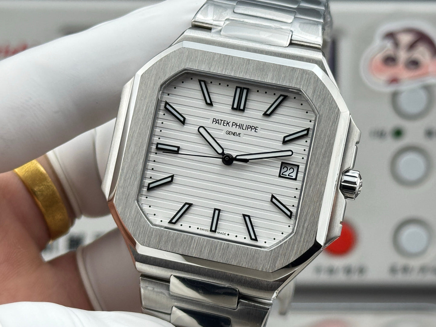 White Square - Ultra-thin - Silver 904L Steel - Automatic 330SC- 45mm