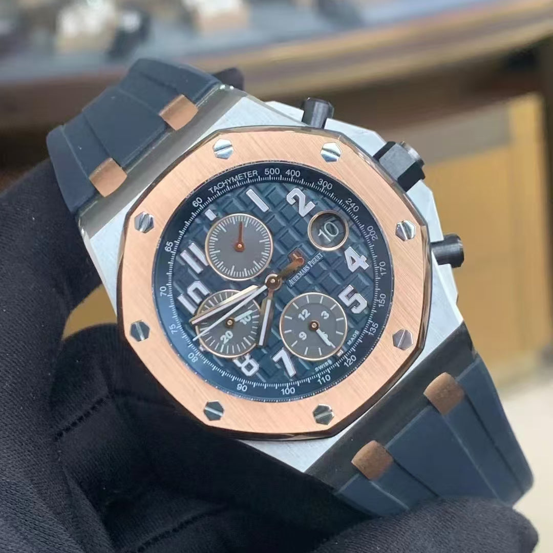 Chronograph - Yellow Ceramic Bezel - Blue Rubber - Automatic - 42mm
