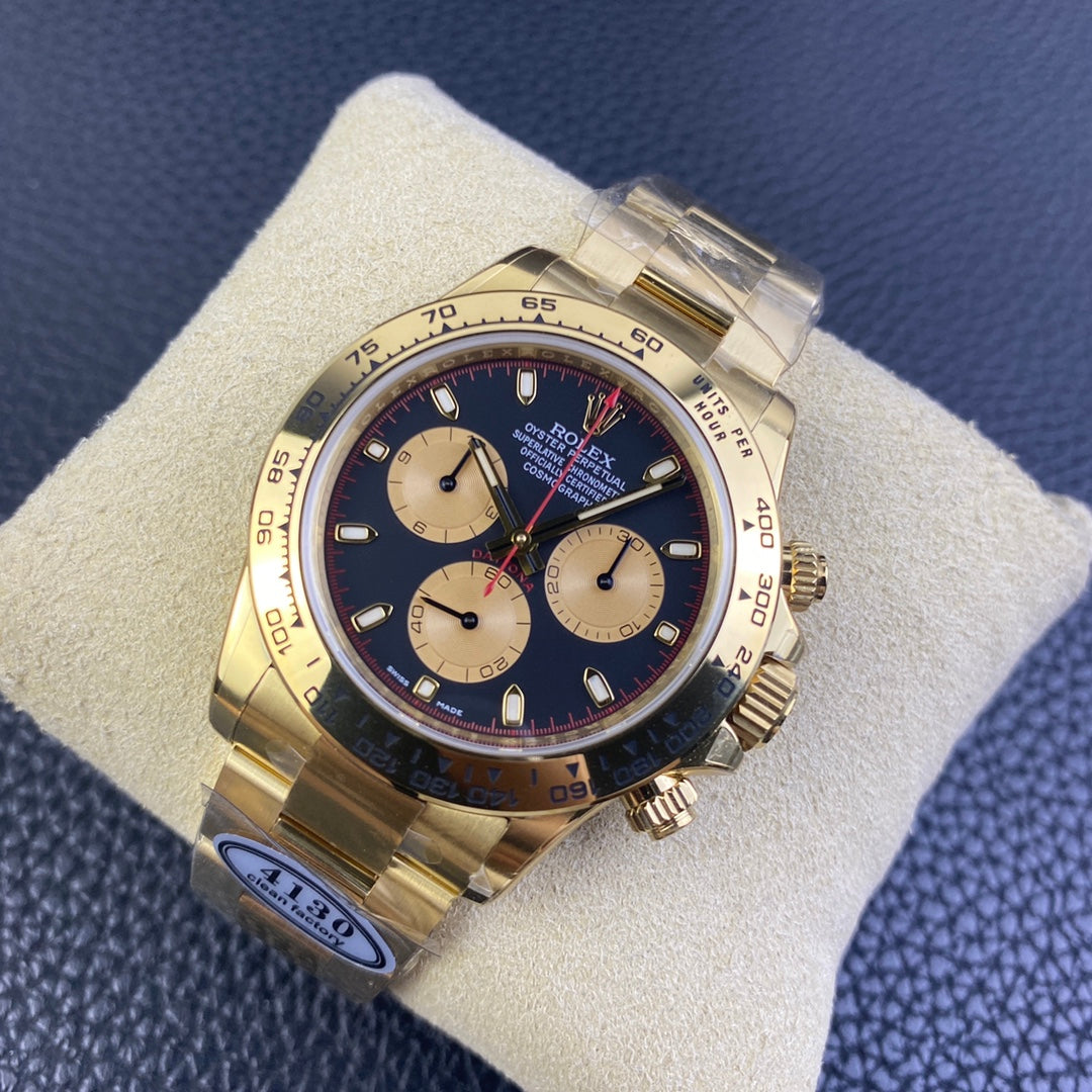 Chronograph -C-Factory -Black Yellow- Yellow gold 904L Steel- Automatic - 40mm