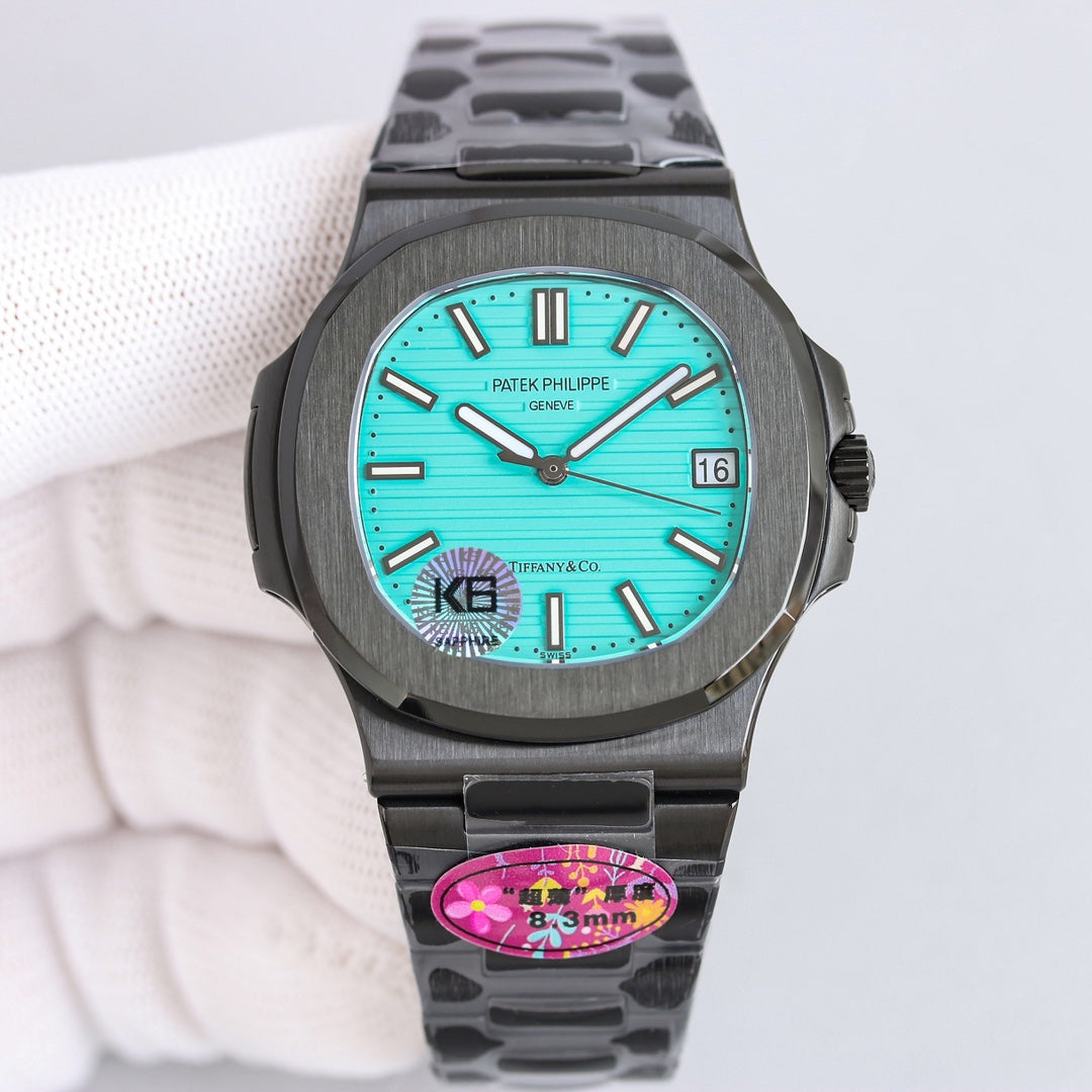 Baby Blue - Ultra-thin - Black 904L Steel - Automatic - 40mm