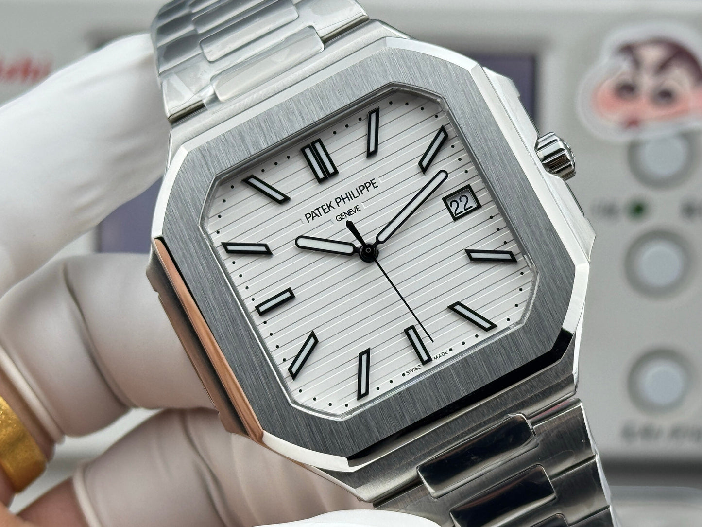 White Square - Ultra-thin - Silver 904L Steel - Automatic 330SC- 45mm