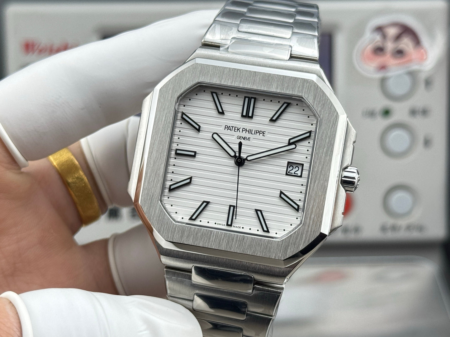 White Square - Ultra-thin - Silver 904L Steel - Automatic 330SC- 45mm